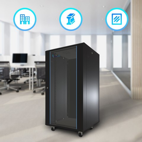 EXTRALINK SZAFA RACK STOJĄCA 22U 600X800 CZARNA