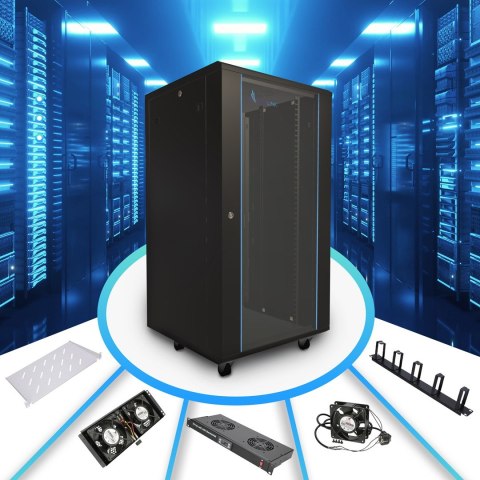 EXTRALINK SZAFA RACK STOJĄCA 22U 600X800 CZARNA