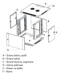 EXTRALINK SZAFA RACK WISZĄCA 6U 600X600 CZARNA