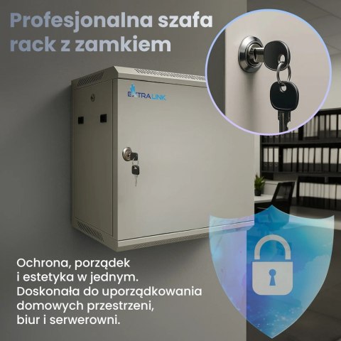 EXTRALINK SZAFA RACK WISZĄCA 6U 600X600 SZARA