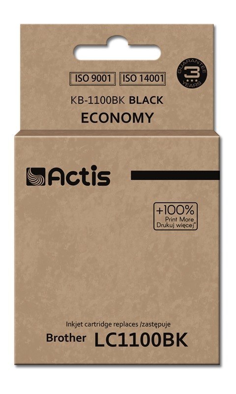 Actis KB-1100Bk Tusz (zamiennik Brother LC1100BK/980BK; Standard; 28 ml; czarny)