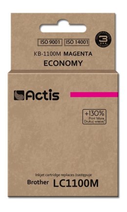 Tusz ACTIS KB-1100M (zamiennik Brother LC1100M/980M; Standard; 19 ml; czerwony)