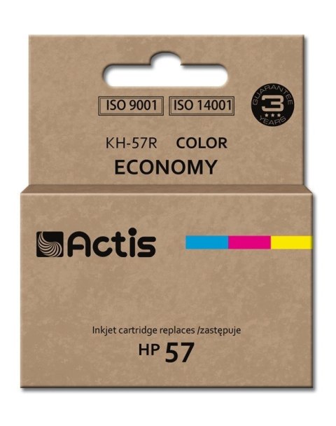 Actis KH-57R Tusz (zamiennik HP 57 C6657A; Standard; 18 ml; kolor: Cyjan, Purpurowy, Żółty)