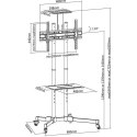 TECHLY STOJAK MOBILNY TV LED/LCD 37-70 CALI 50KG 2