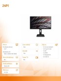 AOC Monitor 23.8 24P1 IPS DVI DP HDMI Pivot Głośniki