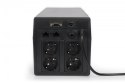 Digitus Zasilacz awaryjny UPS Line-Ineractive LCD, 2000VA/1200W, 2x12V/9Ah, AVR, 4xSCHUKO, USB, RS232, RJ45