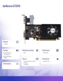 AFOX Karta graficzna - Geforce GT210 1GB DDR2 64Bit DVI HDMI VGA LP Fan V7