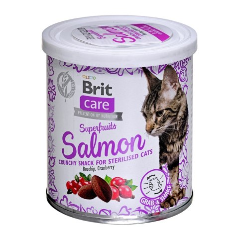 Brit Care Cat Snack Superfruits Salmon - przysmak dla kota - 100 g