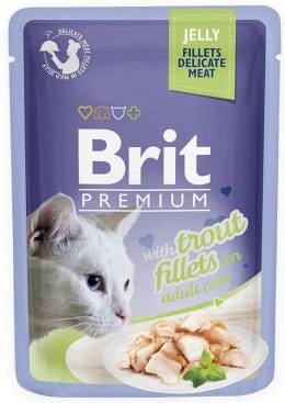 Brit Cat Pouch Jelly Fillets with TROUT 85g