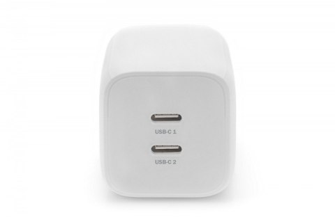 Digitus Ładowarka sieciowa, zasilacz GaN 2x USB-C PD 3.0 max. 65W, biała