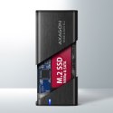 AXAGON EEM2-SB2 Obudowa zewnętrzna aluminiowa bezśrubowa USB-C 3.2 Gen 2 - M.2 NVMe / SATA SSD 30-80mm ALU pudełko czarne + USB-A - USB