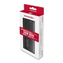 AXAGON EEM2-SB2 Obudowa zewnętrzna aluminiowa bezśrubowa USB-C 3.2 Gen 2 - M.2 NVMe / SATA SSD 30-80mm ALU pudełko czarne + USB-A - USB