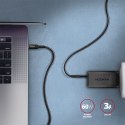 AXAGON BUCM-CM10AB Kabel USB-C - USB-C 2.0, 1m, PD 60W, 3A, ALU, oplot Czarny