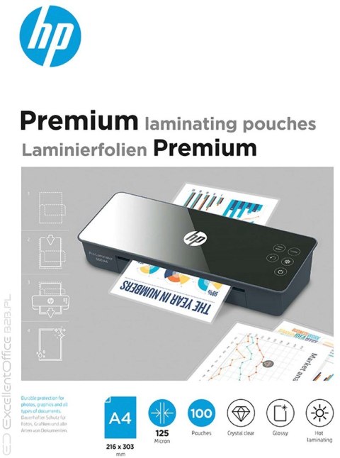 HP Folia laminacyjna PREMIUM A4 125 mic, 100 szt.