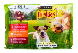 PURINA Friskies Adult - Mix w sosie - mokra karma dla psa - 4 x100 g