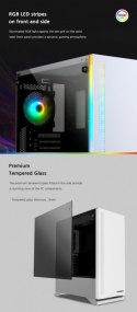 Zalman Obudowa S5 WHITE ATX Mid Tower PC Case RGB fan TG