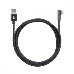 TB Kabel USB-USB C 1.5m kątowy, czarny sznurek