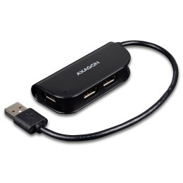 AXAGON Hub HUE-X4B 4-portowy USB 2.0 kabel 20cm Czarny