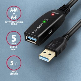 AXAGON Kabel ADR-305 USB 3.0 A-M -> A-F aktywny kabel przedłużacz/wzmacniacz 5m