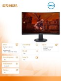 Dell Monitor S2721HGFA 27 cali Zakrzywiony 1920x1080/HDMI/DP/3Y