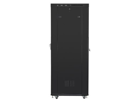 Lanberg Szafa instalacyjna rack stojąca 19 cali 37U 800x1000 czarna drzwi perforowane LCD ( Flat pack)