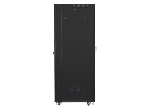 Lanberg Szafa instalacyjna rack stojąca 19 cali 37U 800x1000 czarna drzwi perforowane LCD ( Flat pack)