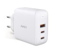 AUKEY PA-B6S White Omnia Mix GaN ładowarka sieciowa 3xUSB (2xUSB C+1xUSB A) 90W