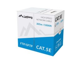 Lanberg Kabel LAN FTP 100Mb/s 305m linka cca szary